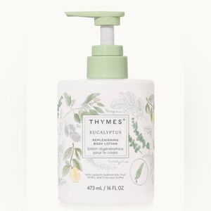 NWOT Never Used Thymes Eucalyptus Replenishing Body Lotion - Light Green